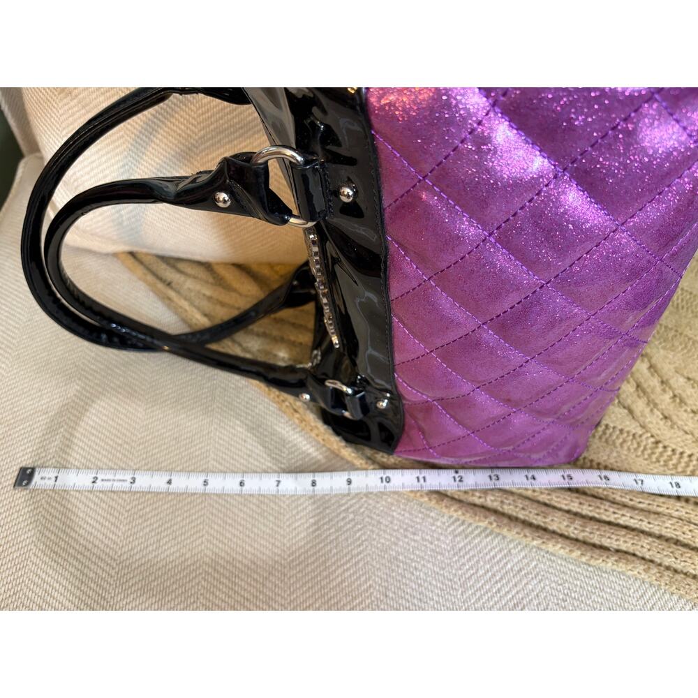 Lux de Ville Atomic Tote Poisonous Purple w/ Leopard - Picture 9 of 11